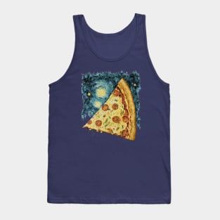 Pizza, Starry Night in Van Gogh style Tank Top